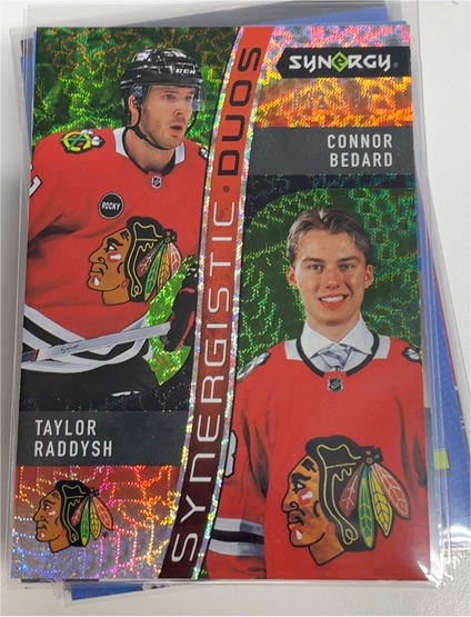 2023-24 Upper Deck Synergy Synergistic Duos #SD-5 Connor Bedard / Taylor Raddysh — front