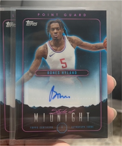 2023-24 Topps Midnight #Stroke of Midnight Auto Bones Hyland — front