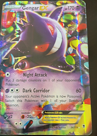 2014 Pokémon XY Phantom Forces #34 Gengar EX — front