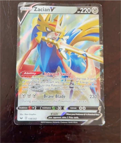 2020 Pokémon TCG Sword & Shield #138 Zacian V — front