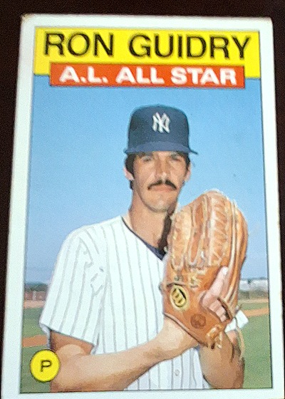 1986 Topps #721 Ron Guidry — front