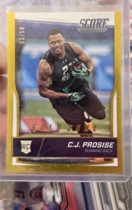 2016 Score #347 C.J. Prosise Rookie Card — front