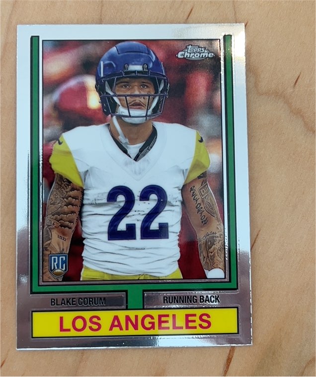 2024 Topps Chrome 1974 Topps Football #74TF-14 Blake Corum — front