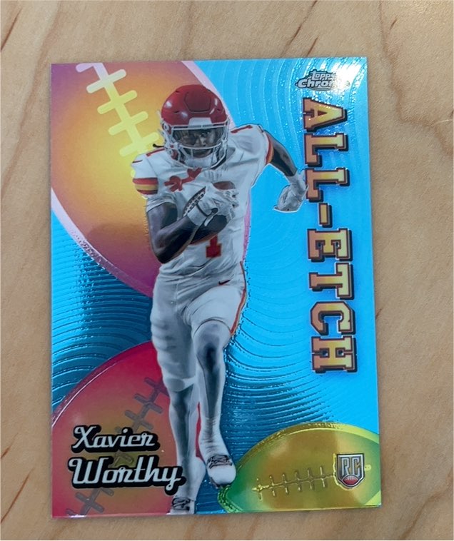 2024 Topps Chrome #CAE-XW Xavier Worthy All-Etch — front