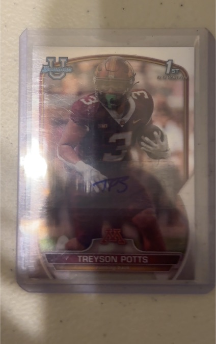 2022 Bowman University Chrome #97 Treyson Potts — front