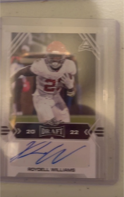 2022 Leaf Draft #BA-RW1 Rondell Williams — front