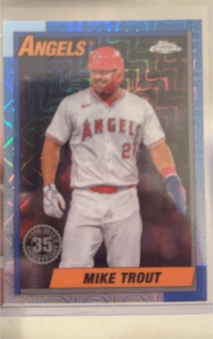 2025 Topps 35th Anniversary Chrome #T90C-54 Mike Trout — front