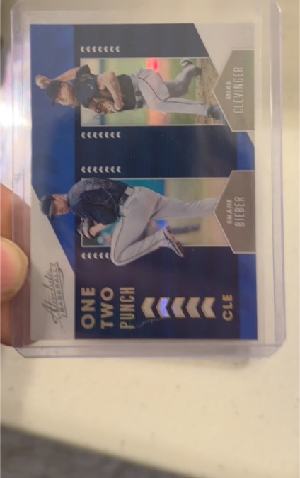 2020 Panini Absolute #OTP3 Shane Bieber & Mike Clevinger — front
