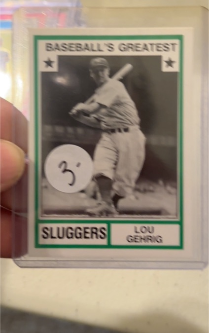 1982 TCMA Baseball's Greatest Sluggers #19 Lou Gehrig — front