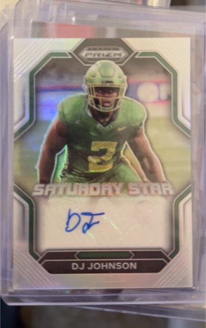 2023 Panini Prizm Draft Picks Saturday Star #SSS-DJO DJ Johnson — front
