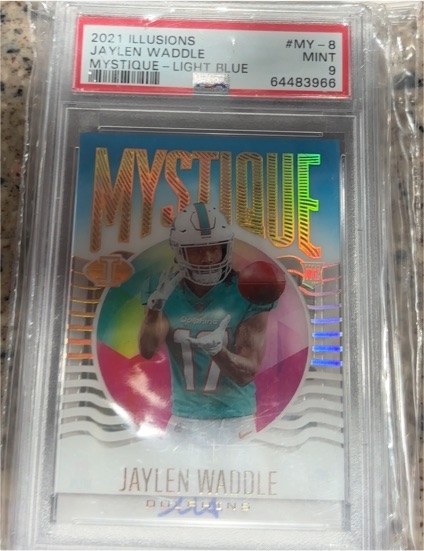 2021 Panini Illusions Mystique #MY-8 Jaylen Waddle — front