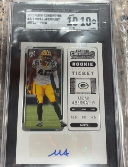 2022 Panini Contenders #271 Micah Abernathy Rookie Ticket — front