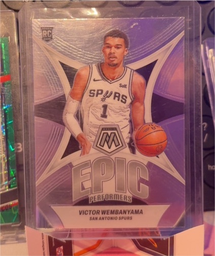 2023-24 Panini Mosaic #12 Victor Wembanyama Epic Performers Rookie Card — front