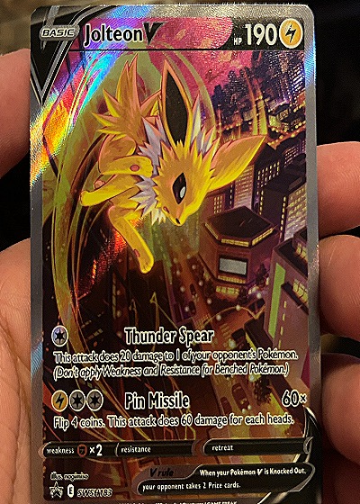 Pokémon Sword & Shield Black Star Promo #SWSH183 Jolteon V — front