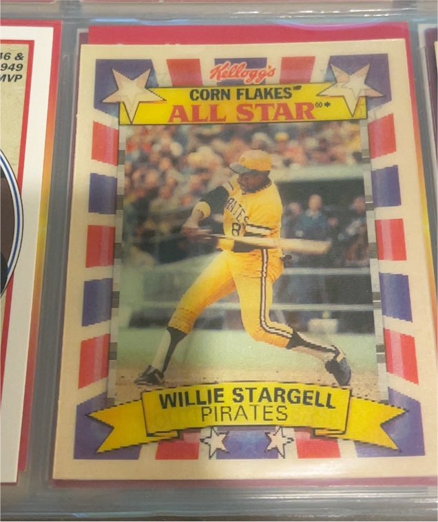 1992 Kellogg's Corn Flakes All-Stars #1 Willie Stargell — front