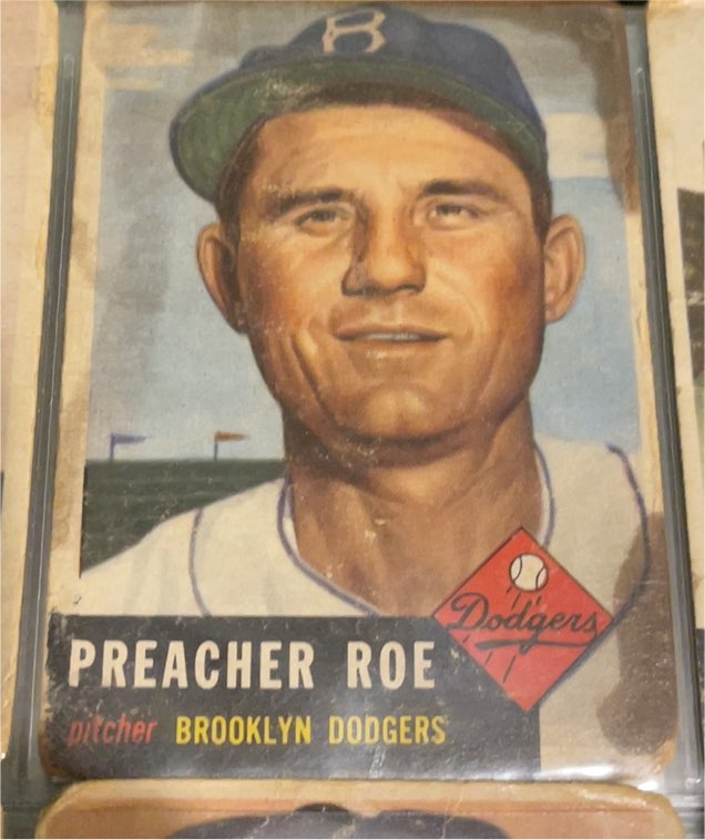 1953 Topps #254 Preacher Roe — front
