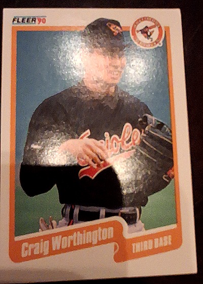 1990 Fleer #195 Craig Worthington — front