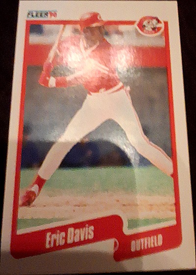 1990 Fleer #417 Eric Davis Cincinnati Reds — front