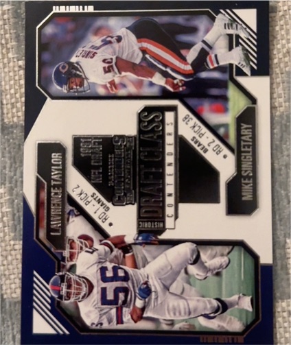 2024 Panini Contenders Historic Draft Class #3 Dan Hampton & Mike Singletary — front