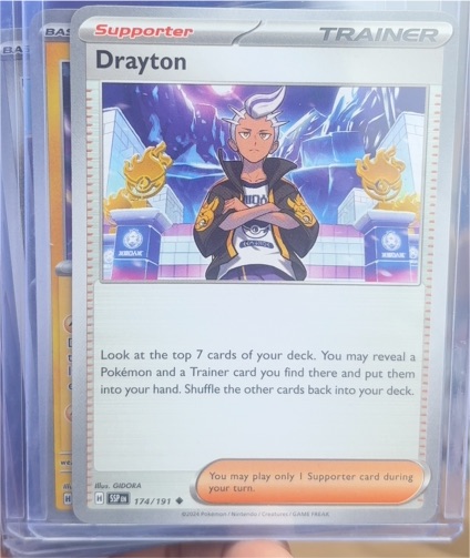 2024 Pokémon SV08: Surging Sparks #174 Drayton — front