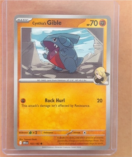 2023 Pokémon Destined Rivals #102 Cynthia's Gible — front
