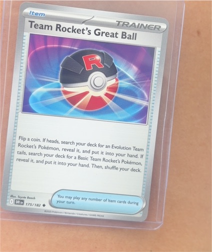 2025 Pokémon Destined Rivals #175 Team Rocket's Great Ball — front
