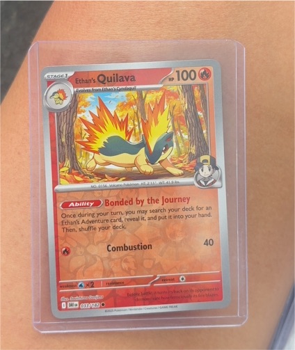 2023 Pokémon TCG Destined Rivals #033 Ethan's Quilava — front