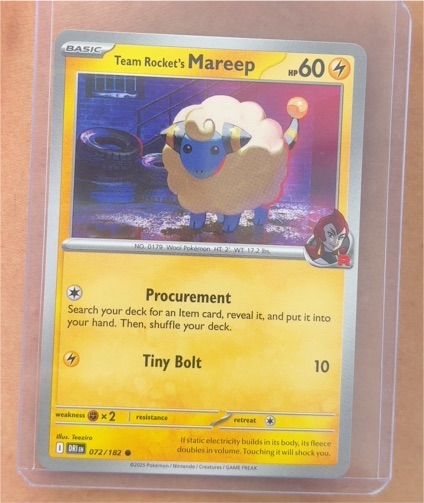 2025 Pokémon SV10 Destined Rivals #072 Team Rocket's Mareep — front