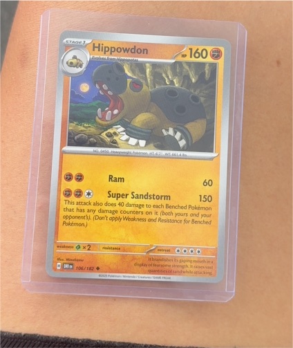 2025 Pokémon Destined Rivals #106 Hippowdon — front