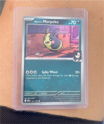 2025 Pokémon SV10: Destined Rivals #137 Marnie's Morpeko — front
