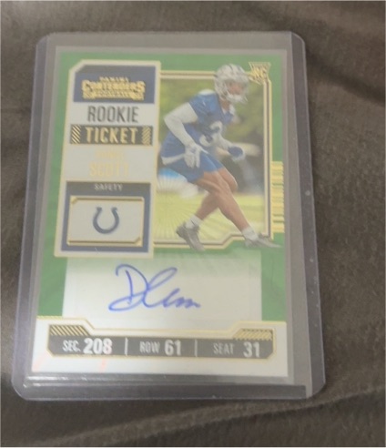 2023 Panini Contenders #177 Daniel Scott Rookie Ticket — front