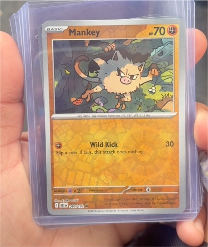 2025 Pokémon Scarlet & Violet Destined Rivals #90 Mankey — front