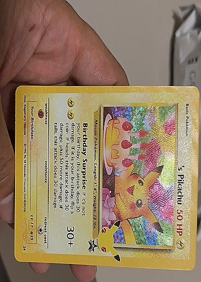 1998 Pokémon #60 's Pikachu Birthday Surprise — front