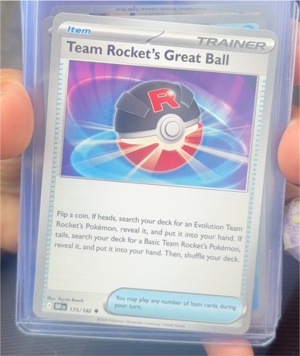 2025 Pokémon TCG Destined Rivals #175 Team Rocket's Great Ball — front