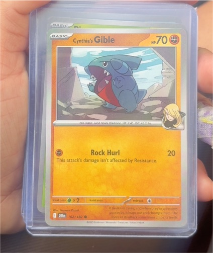 2023 Pokémon SV10 Destined Rivals #102 Cynthia's Gible — front