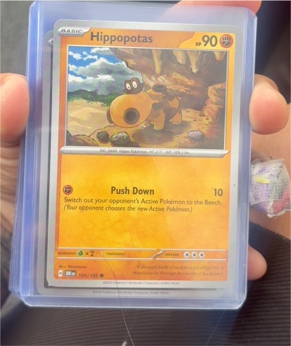 2025 Pokémon Scarlet & Violet Destined Rivals #105 Hippopotas — front