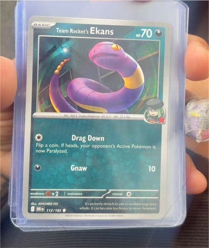 2025 Pokémon Destined Rivals #112 Team Rocket's Ekans — front