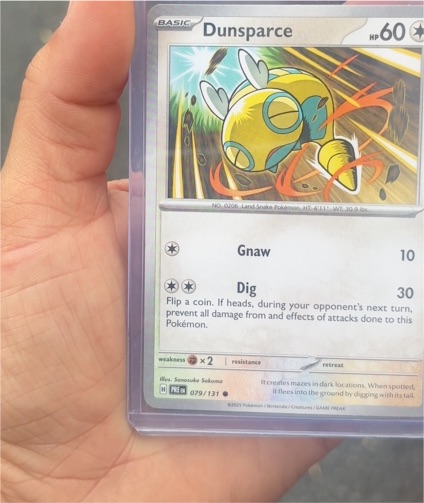 2025 Pokémon Prismatic Evolutions #079 Dunsparce — front