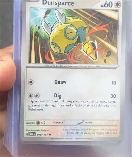2024 Pokémon S&V Prismatic Evolutions #079 Dunsparce — front