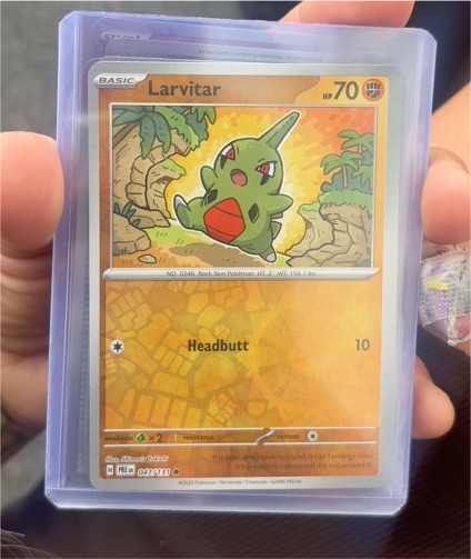 2025 Pokémon Prismatic Evolutions #047 Larvitar — front