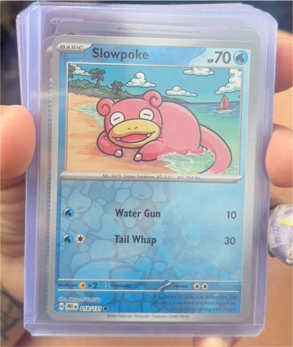 2025 Scarlet Violet Prismatic Evolutions #18 Slowpoke — front