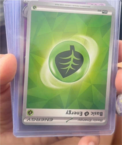 2023 Pokémon Scarlet & Violet Base Set #001 Basic Grass Energy (Cosmos Holo) — front