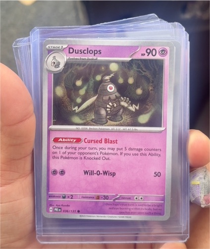 2025 Pokémon Scarlet & Violet Prismatic Evolutions #36 Dusclops — front