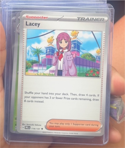 2024 Pokémon SV: Prismatic Evolutions #114 Lacey — front