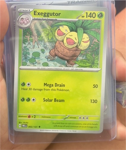 2025 Pokémon Prismatic Evolutions #002 Exeggutor — front