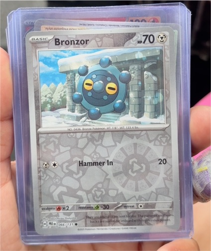 2025 Pokémon Prismatic Evolutions #066 Bronzor — front