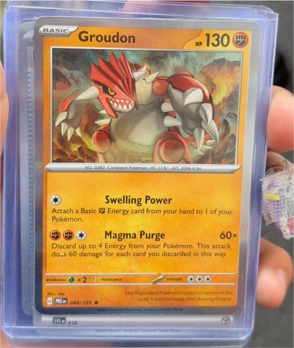 2023 Pokémon Prismatic Evolutions #049 Groudon — front