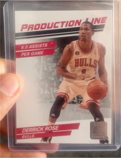 2010 Donruss Production Line #52 Derrick Rose — front