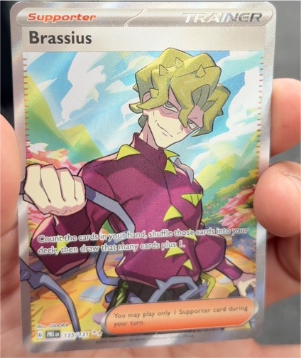 2025 Pokémon TCG Brassius 135/131 Prismatic Evolutions Full Art — front