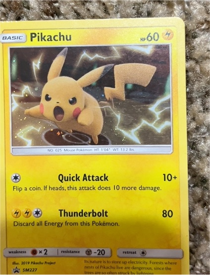 2019 Pokemon SM Black Star Promo #SM227 Pikachu — front